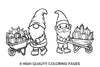 Gnome Pumpkin Harvest Coloring Books