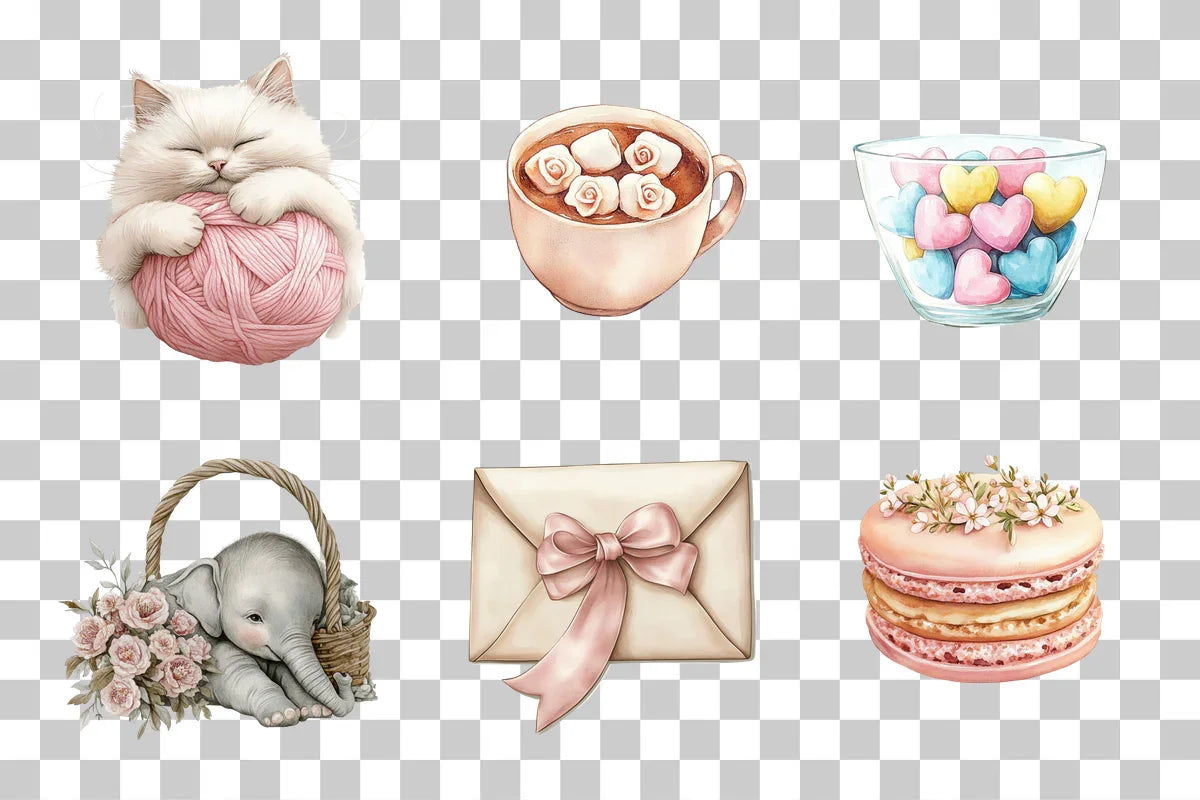 Whimsical Sweetness & Animal Friends Clipart Bundle - CraftNest - Digital Crafting and Art