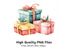 Christmas Gift Boxes Clipart Bundle