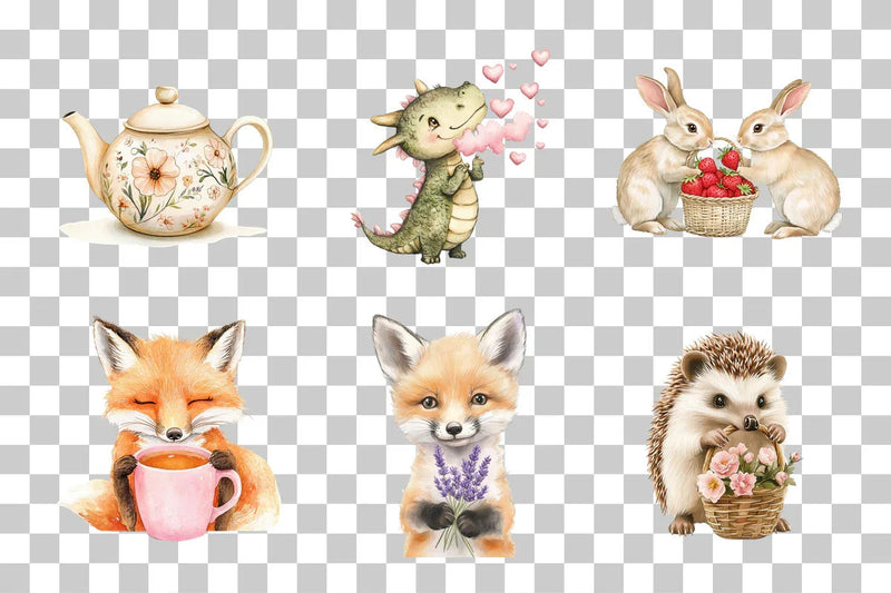 Cute Love Animals Clipart Bundle - CraftNest - Digital Crafting and Art