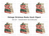 Holiday Book Stack Clipart Bundle