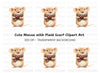 Cute Mouse with Scarf Clipart Bundle