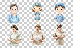 Nurse with Clipboard Clipart Bundle - CraftNest - Digital Crafting and Art