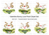 Romantic Bunny Heart Pond Clipart Bundle