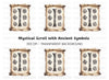 Mystical Scroll with Runic Symbols Clipart Bundle
