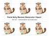 Charming Floral Otter Clipart Bundle