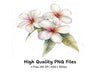 Elegant Plumeria Flower Clipart Bundle