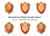 Golden Lion Crests Clipart Bundle