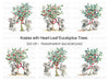 Koalas Decorating Heart Tree Clipart Bundle