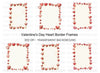 Romantic Heart Border Clipart Bundle