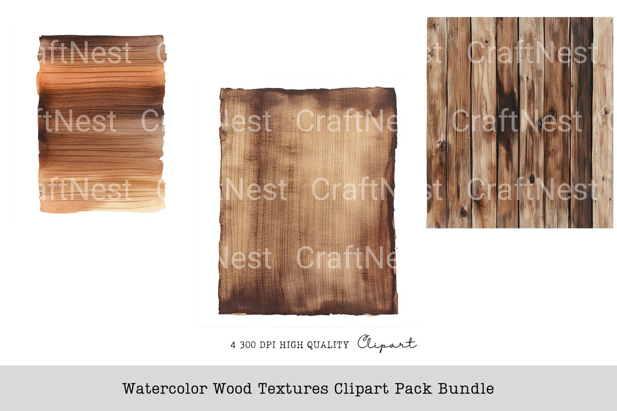 Wood Textures Clipart Bundle