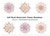 Soft Pastel Dahlia Flower Clipart Bundle