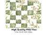 Gingham Floral Patterns Clipart Bundle