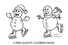 Ice Skating SnowmanFun Coloring Books