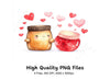Peanut Butter and Jelly Love Clipart Bundle