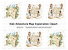 Kids Adventure Map Clipart Bundle