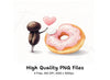 Cute Coffee Bean Donut Clipart Bundle