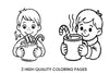 Cozy Winter Kids Hot Chocolate Coloring Books