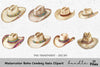 Boho Cowboy Hats Clipart Bundle