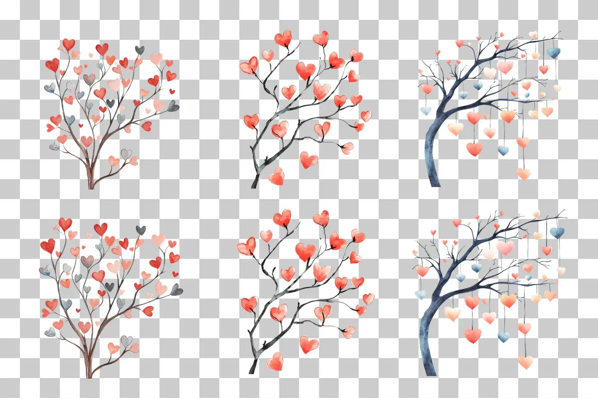 Heart Tree Clipart Bundle - CraftNest - Digital Crafting and Art