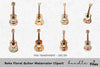 Boho Floral Guitar Clipart Bundle