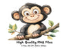 Charming Monkey Clipart Bundle for Kids