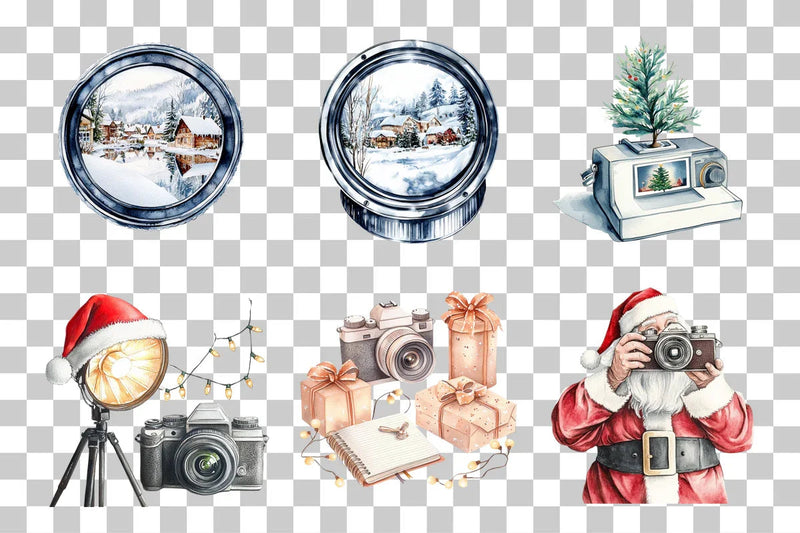 Festive Camera Photography Clipart Bundle - CraftNest - Digital Crafting and Art