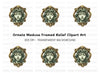 Ornate Medusa Head Clipart Bundle