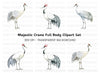 Majestic Crowned Cranes Clipart Bundle