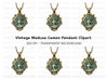 Medusa Cameo Pendant Clipart Bundle