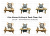 Adorable Mice Writing Clipart Bundle