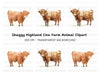 Highland Cow Clipart Bundle
