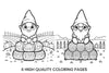 Autumn Gnome Hay Bale Coloring Books
