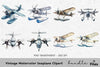 Vintage Seaplane Clipart Bundle