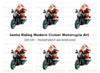 Cool Santa Claus on Motorcycle Clipart Bundle