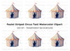 Pastel Circus Tent Clipart Bundle