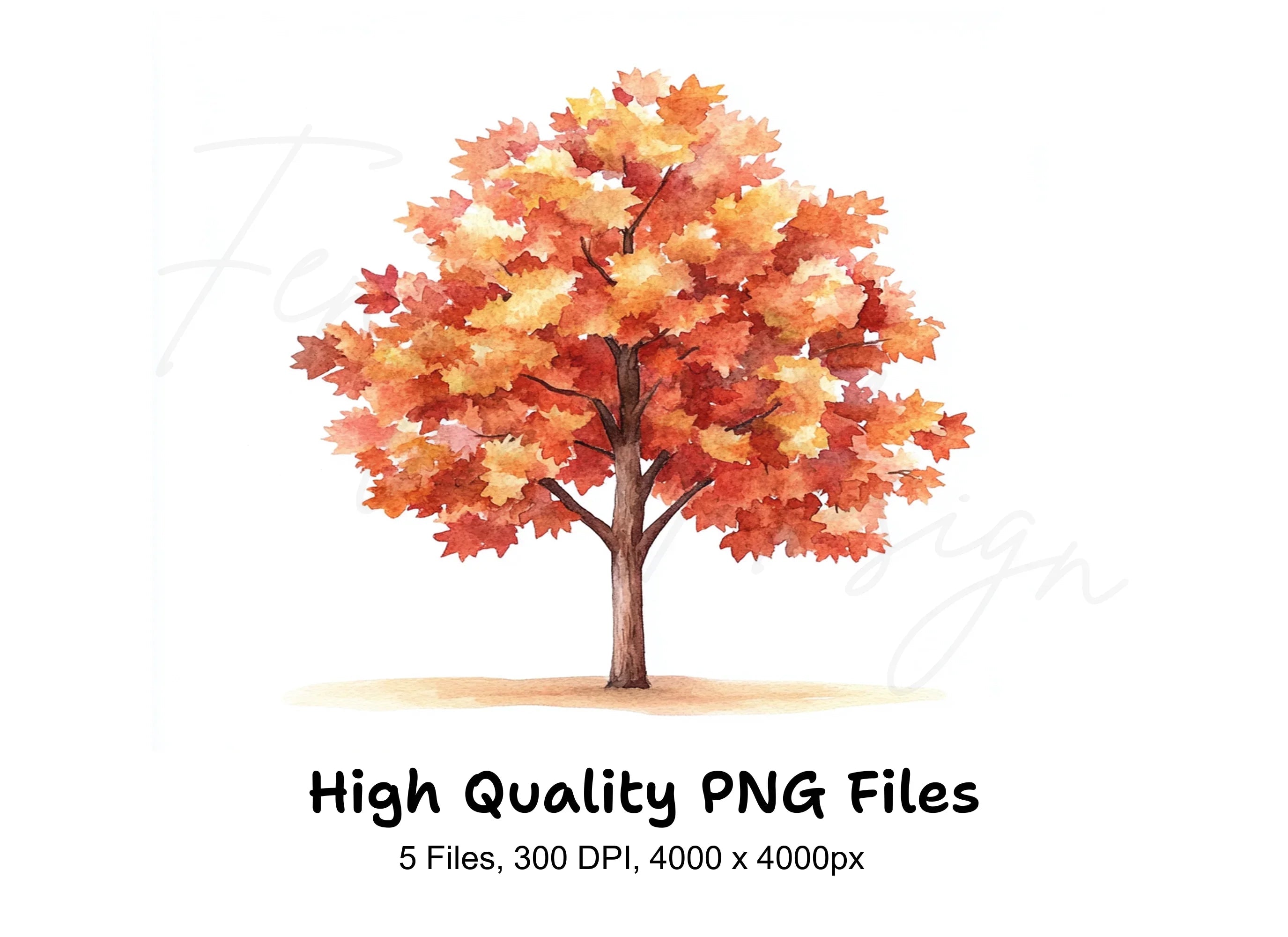 Autumn Trees Clipart Bundle