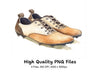 Vintage Brown Cream Sports Shoes Clipart Bundle