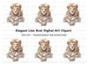 Regal Lion Bust with Ornate Base Clipart Bundle