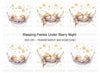 Sleeping Baby Fairies in Hammock Clipart Bundle