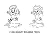 Boy Jumping in Puddle Coloring Books