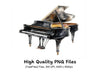 Black Grand Piano Clipart Bundle