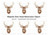 Majestic Deer Head Clipart Bundle