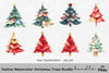 Geometric Christmas Tree Clipart Bundle