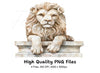 Lion Head and Torso Statue Clipart Bundle