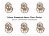 Rustic Interlocking Gears Clipart Bundle