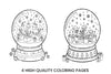 Christmas Science Snow Globe Coloring Books