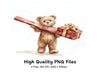 Cute Bear Holding Gifts Clipart Bundle