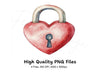 Heart Lock Clipart Bundle