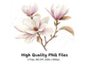 Magnolia Blossom Clipart Bundle